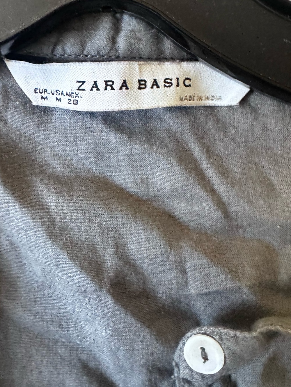 Zara Cotton Lightweight Pintuck Shirt Tunic M Pocket Top Dress Boho Cottagecore - Picture 5 of 15